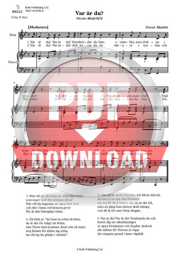 Ahnfelt, Oscar: Var &auml;r du?