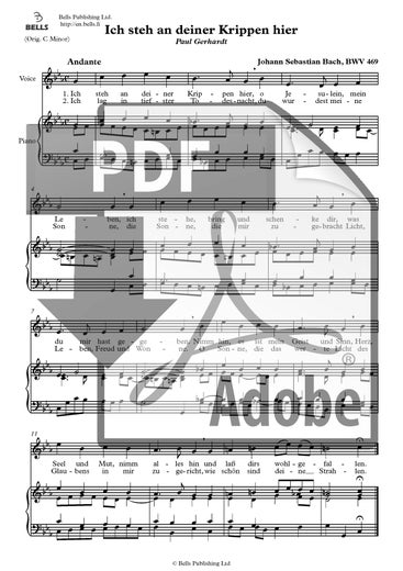 Bach, Johann Sebastian: Ich steh an deiner Krippen hier, BWV 469