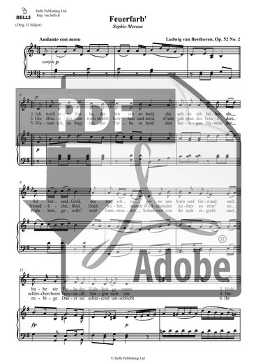Beethoven, Ludwig van: Feuerfarb', Op. 52 n. 2