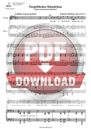 Brahms, Johannes: Vergebliches St&auml;ndchen, Op. 84 n. 4