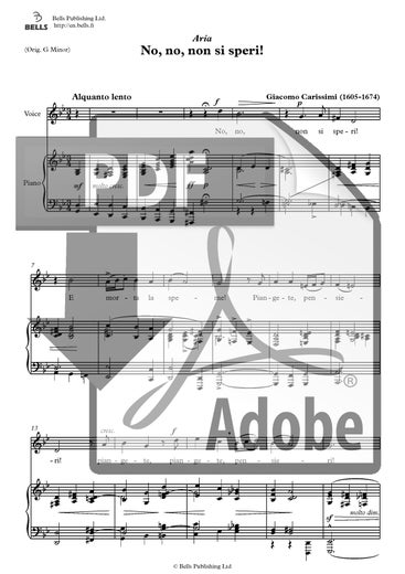 Carissimi, Giacomo: No, no, non si speri!