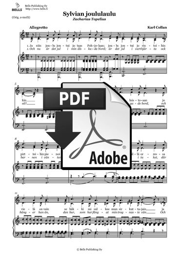 Karl Collan: Sylvian joululaulu - duetto - a-molli