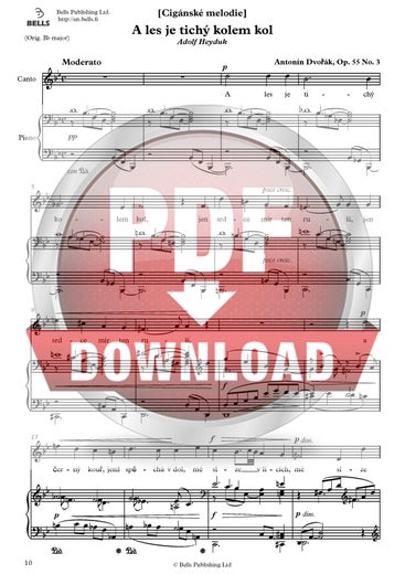 Dvoř&aacute;k, Anton&iacute;n: A les je tich&yacute; kolem kol, Op. 55 n. 3