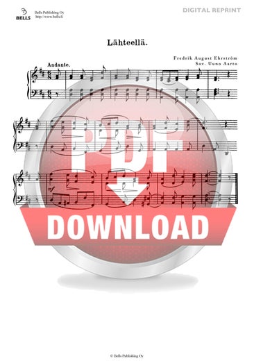 Ehrstr&ouml;m, F. A. (arr. Uuno Aarto): Vid en k&auml;lla (pianoforte)