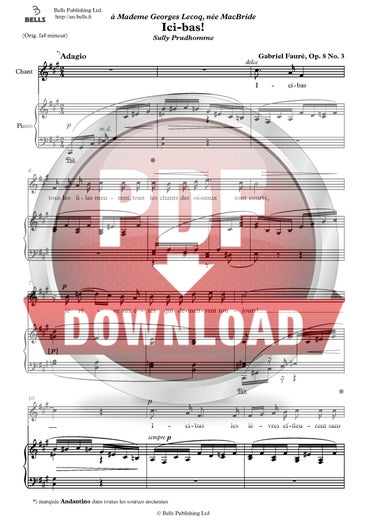 Faur&eacute;, Gabriel: Ici-bas!, Op. 8 n. 3