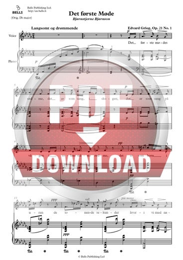 Grieg, Edvard: Det f&oslash;rste M&oslash;de, Op. 21 n. 1