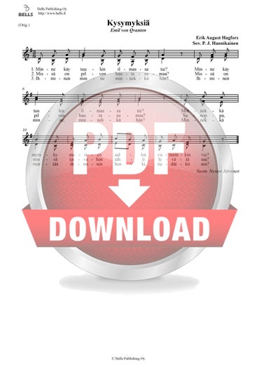 Hagfors, E. A. (arr. P. J. Hannikainen): Kysymyksi&auml; (coro di bambini)