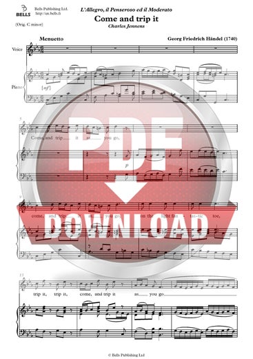 H&auml;ndel, Georg Friedrich: Come and trip it