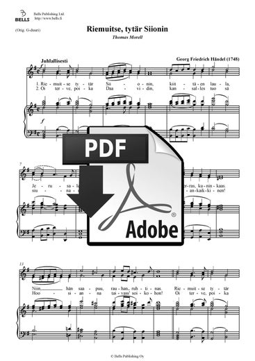 H&auml;ndel, Georg Friedrich: Riemuitse, tyt&auml;r Siionin (duetto)