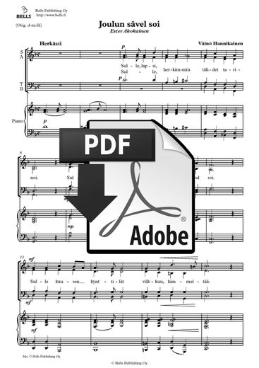 Hannikainen, V&auml;in&ouml;: Joulun s&auml;vel soi (coro misto)