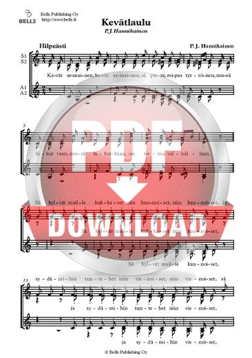 Hannikainen, P. J.: Kev&auml;tlaulu (coro femminile)
