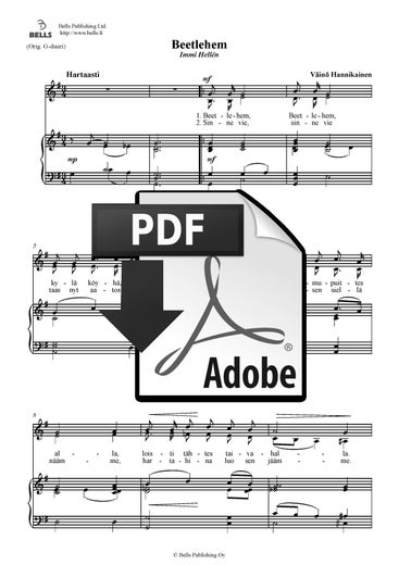 Hannikainen, V&auml;in&ouml;: Beetlehem (duetto)