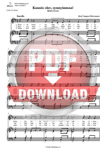 Hermann, Karl August: Kaunis olet, synnyinmaa! (canzone solistica)