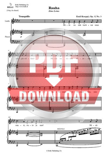 Kauppi, Emil: Rauha, Op. 52 n. 3