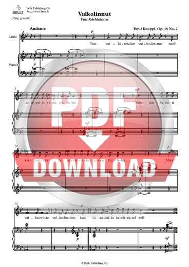 Kauppi, Emil: Valkolinnut, Op. 58 n. 2