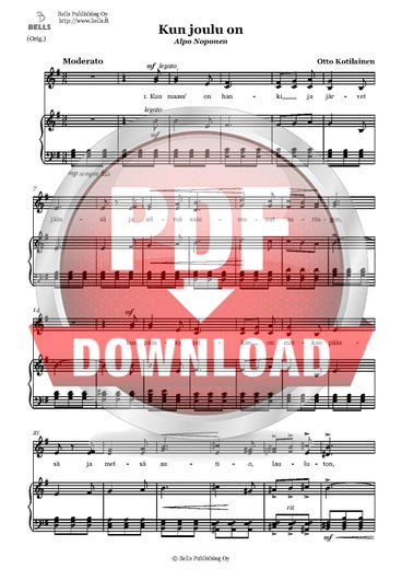 Kotilainen, Otto: Kun joulu on (duetto)