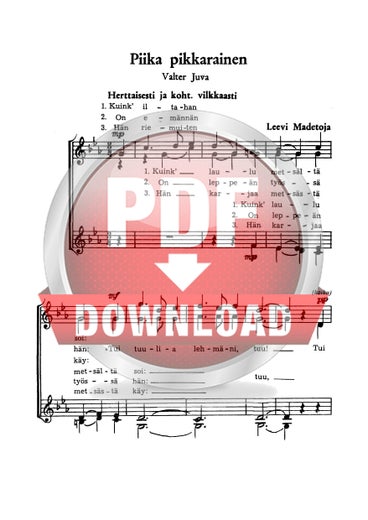 Madetoja, Leevi: Piika pikkarainen, Op. 28 n. 1