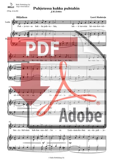 Madetoja, Leevi: Puhjetessa kukka puhtahin