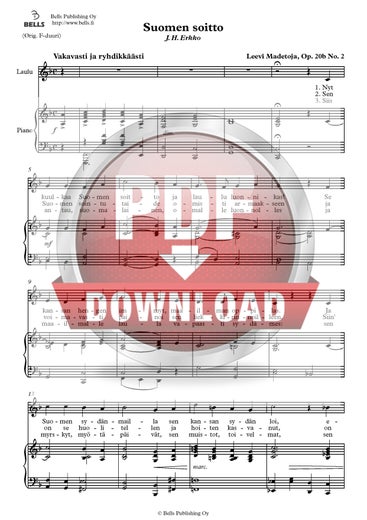 Madetoja, Leevi: Suomen soitto, Op. 20b n. 2
