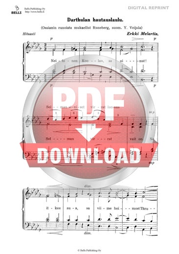 Melartin, Erkki: Darthulan hautauslaulu, Op. 61b n. 5