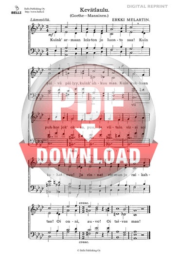 Melartin, Erkki: Kev&auml;tlaulu