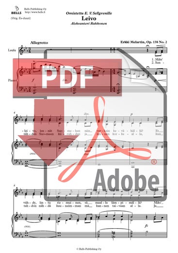 Melartin, Erkki: Leivo (duetto)