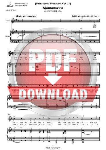 Melartin, Erkki: Sj&ouml;mansvisa, Op. 22 n. 12
