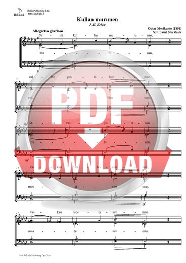 Merikanto, Oskar (arr. Lauri Nurkkala): Kullan murunen (coro misto)