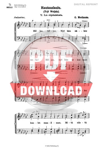 Merikanto, Oskar: Hautauslaulu, Op. 42 n. 5