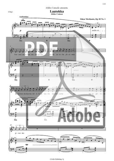 Merikanto, Oskar: Laatokka, Op. 83 n. 1