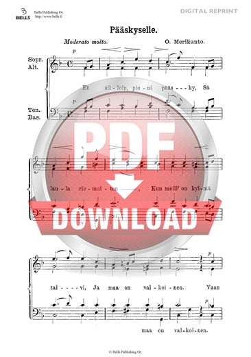 Merikanto, Oskar: P&auml;&auml;skyselle, OM 213