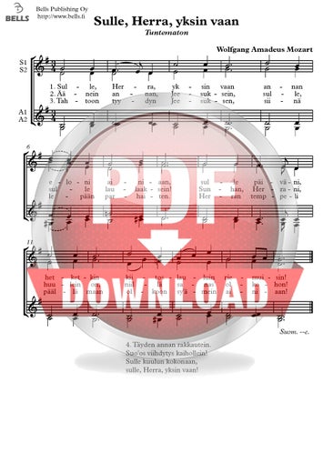 Mozart, Wolfgang Amadeus: Sulle, Herra, yksin vaan (coro femminile)