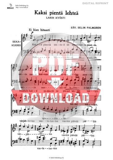 Palmgren, Selim: Kaksi pient&auml; lehte&auml;, SP 127