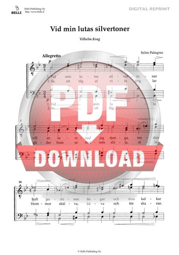 Palmgren, Selim: Vid min lutas silvertoner (coro maschile)