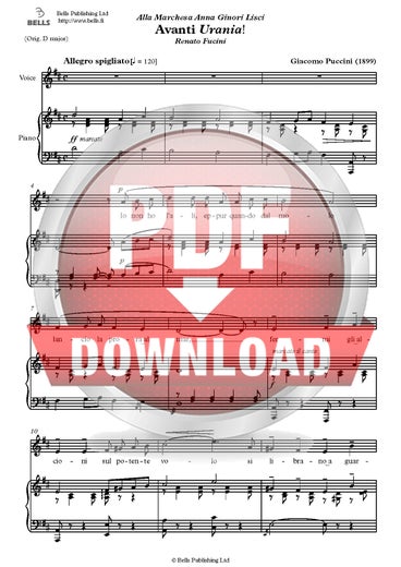 Puccini, Giacomo: Avanti Urania!