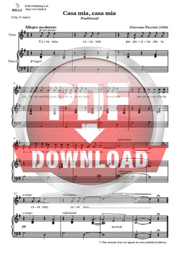 Puccini, Giacomo: Casa mia, casa mia