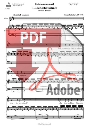 Schubert, Franz: Liebesbotschaft, D. 957 n. 1
