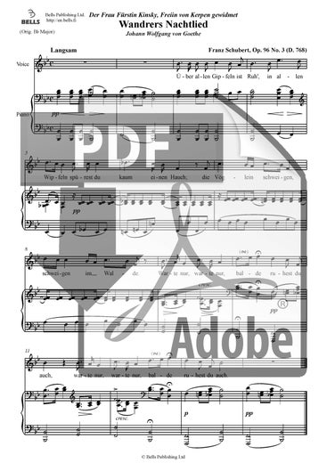 Schubert, Franz: Wandrers Nachtlied, Op. 96 n. 3 (D. 768)
