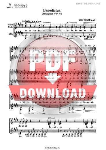 S&ouml;derman, August (arr. Hanna Pegelow): Benedictus (coro femminile)