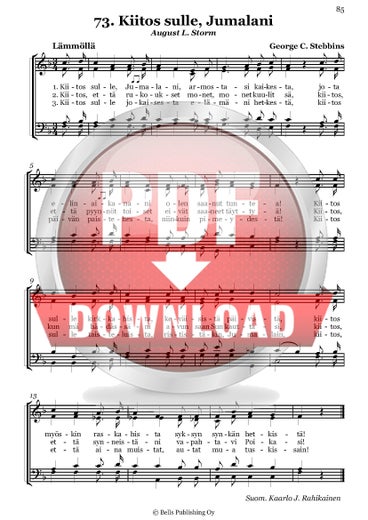 Stebbins, George C.: Kiitos sulle, Jumalani (coro misto)