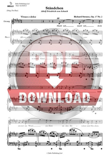Strauss, Richard: St&auml;ndchen, Op. 17 n. 2