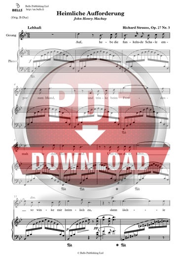 Strauss, Richard: Heimliche Aufforderung, Op. 27 n. 3