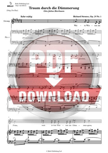 Strauss, Richard: Traum durch die D&auml;mmerung, Op. 29 n. 1