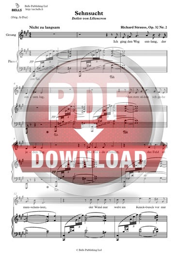 Strauss, Richard: Sehnsucht, Op. 32 n. 2