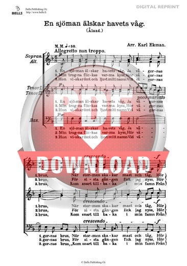 Trad. (arr. Karl Ekman): En sj&ouml;man &auml;lskar havets v&aring;g