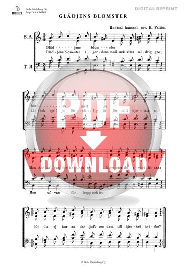 Trad. (arr. Richard Faltin): Gl&auml;djens blomster