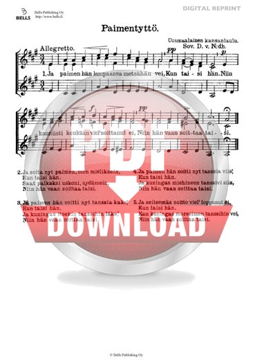 Trad. (arr. Dagmar von Nandelstadh): Paimentytt&ouml;