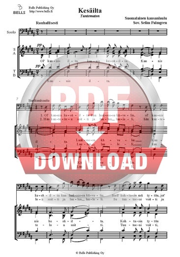 Trad. (arr. Selim Palmgren): Kes&auml;ilta