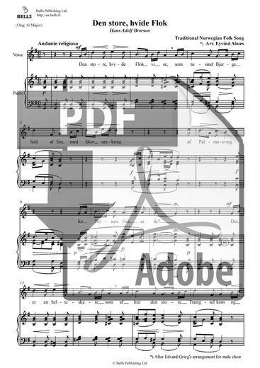 Trad. (arr. Eyvind Aln&aelig;s): Den store, hvide Flok (canzone solistica)