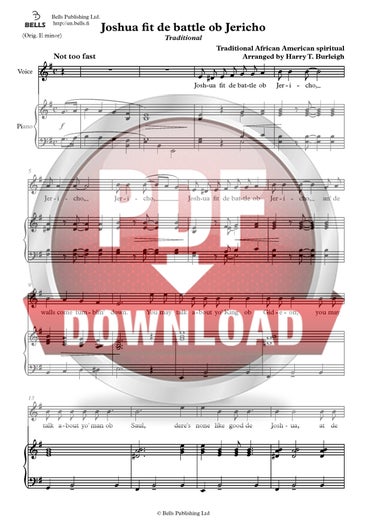 Trad. (arr. Harry T. Burleigh): Joshua fit de battle ob Jericho